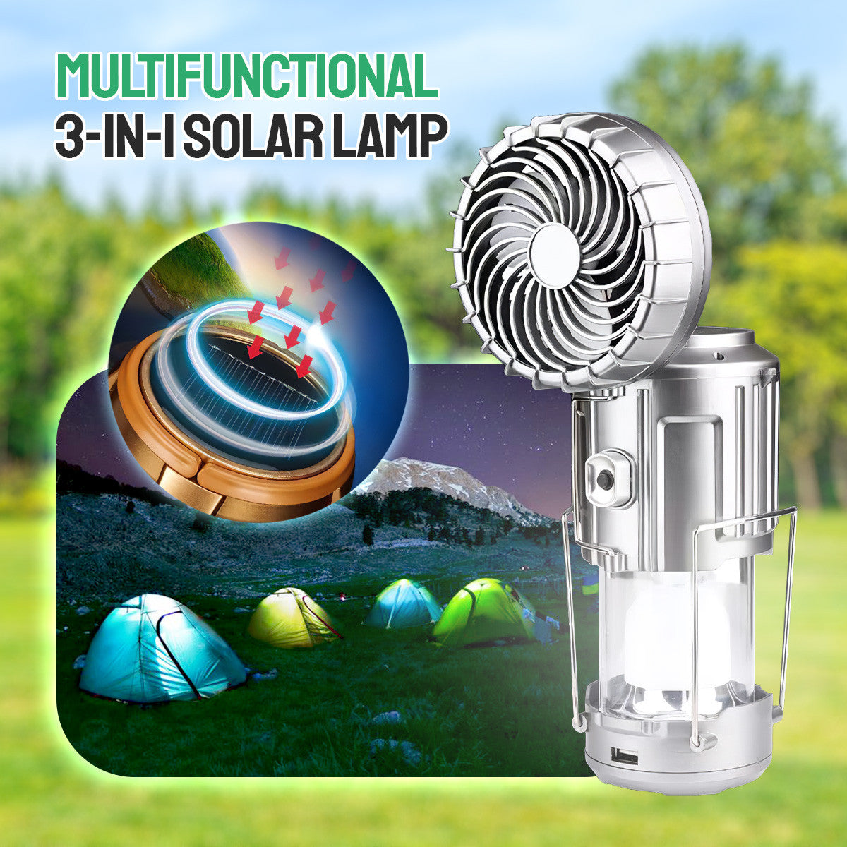 CampLamp™ - Solar Fächerlampe